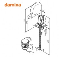 MONOMANDO LAVABO ROWAN DAMIXA